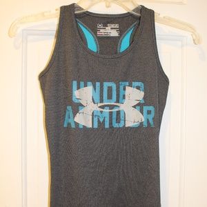 Grey Under Armour Girls Medium Tank